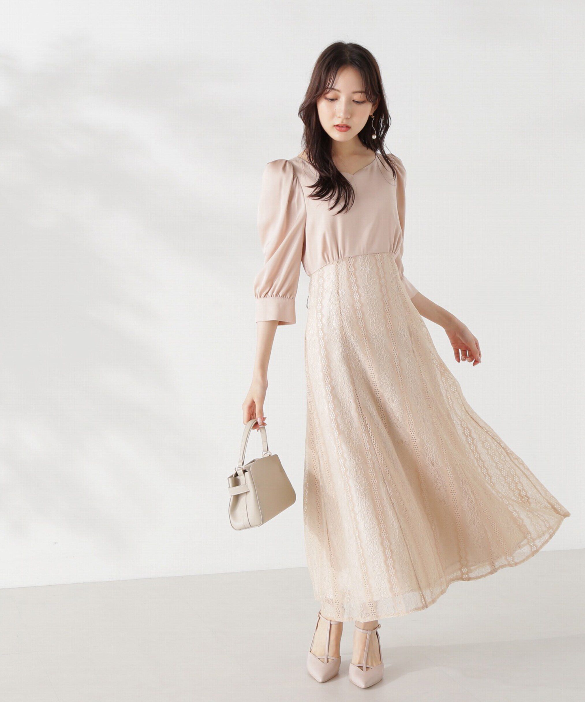 PROPORTION BODY DRESSING「レース切り替えワンピース24AW」|ワンピース|