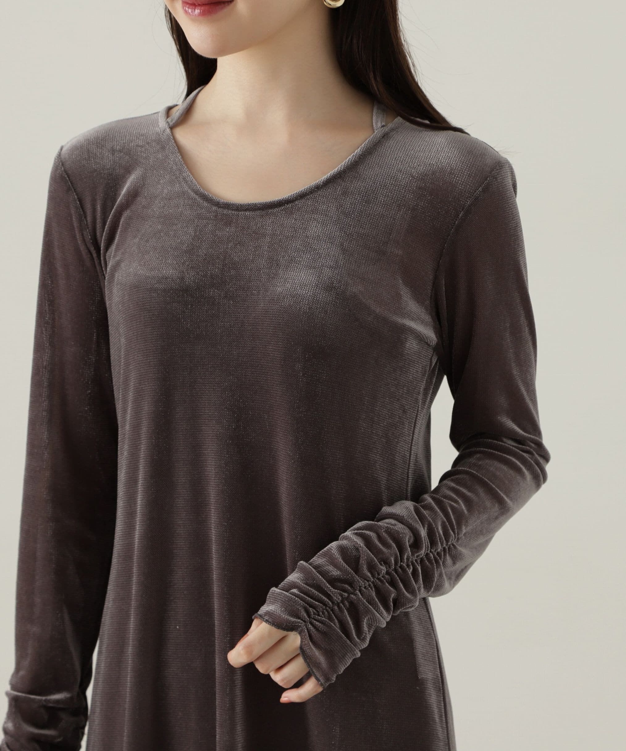 PROPORTION BODY DRESSING「シアーベロアワンピース　24AW」|ワンピース|