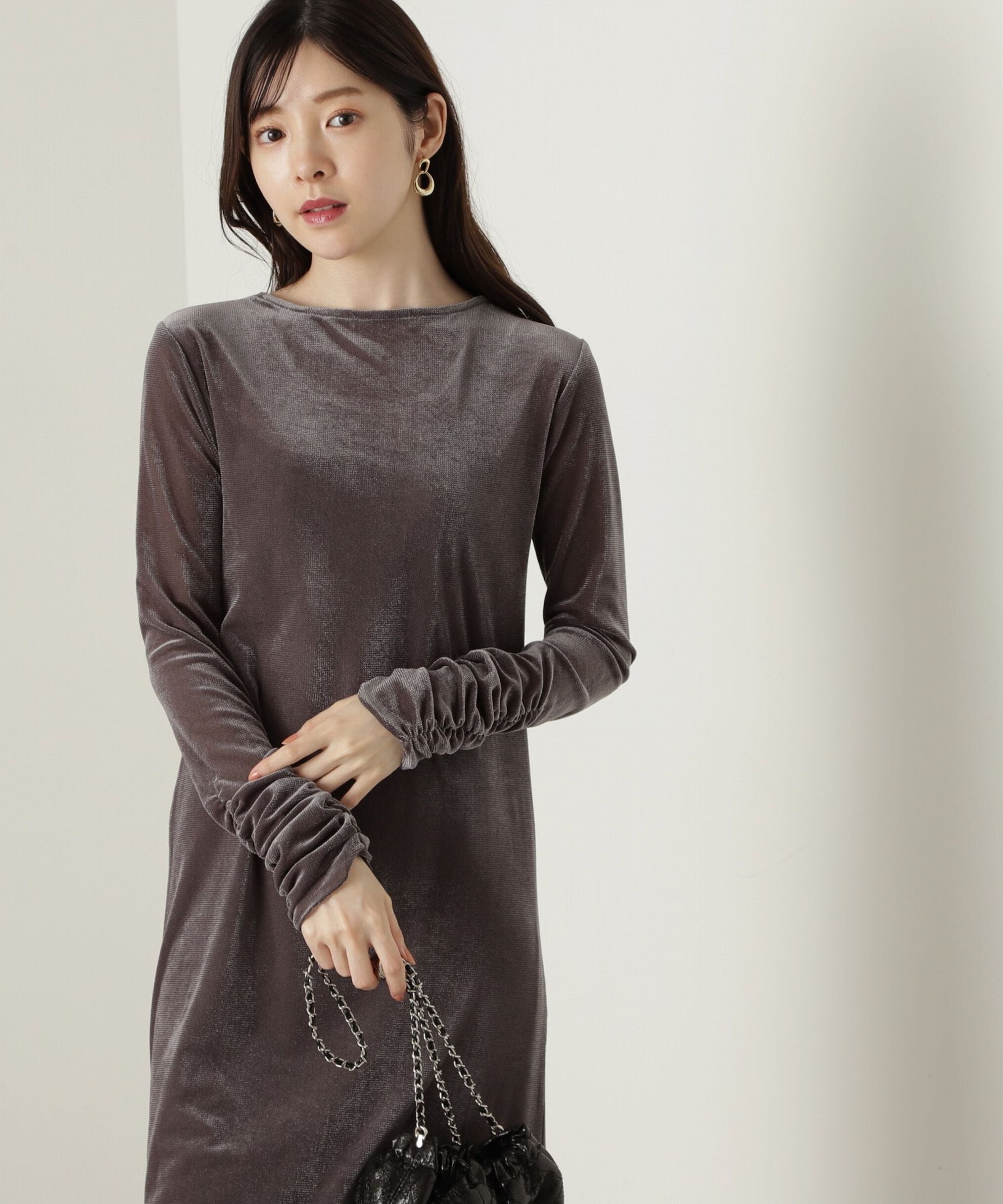 PROPORTION BODY DRESSING「シアーベロアワンピース　24AW」|ワンピース|