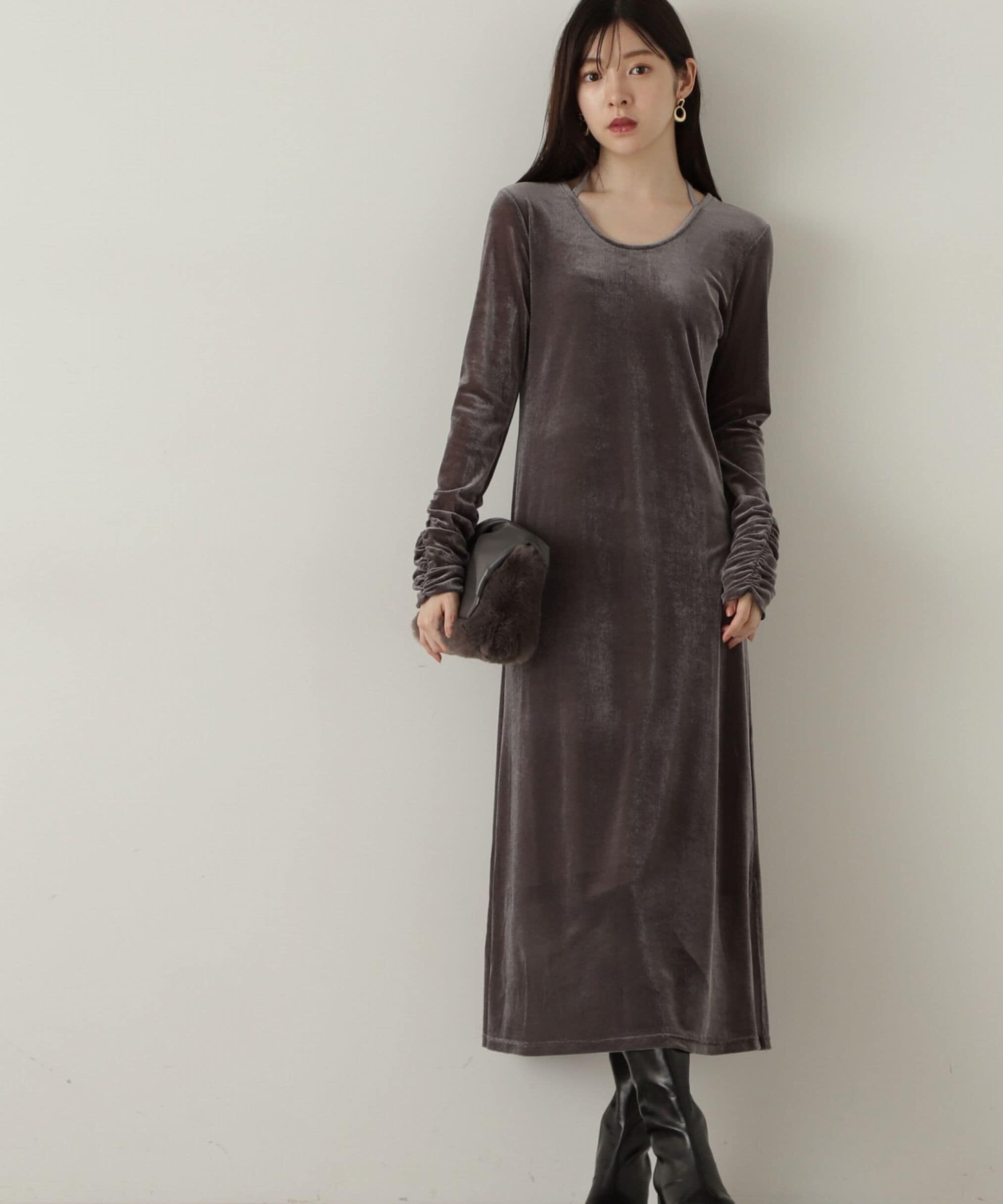 PROPORTION BODY DRESSING「シアーベロアワンピース　24AW」|ワンピース|