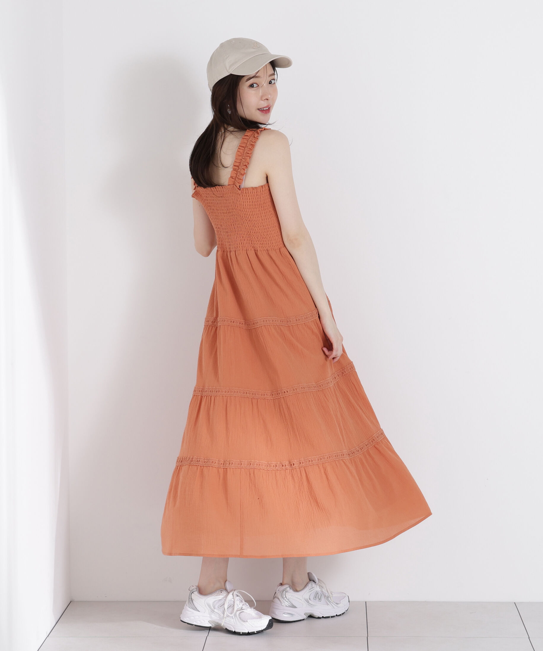 PROPORTION BODY DRESSING「《EDIT COLOGNE》レース付きティアードワンピース」|ワンピース|