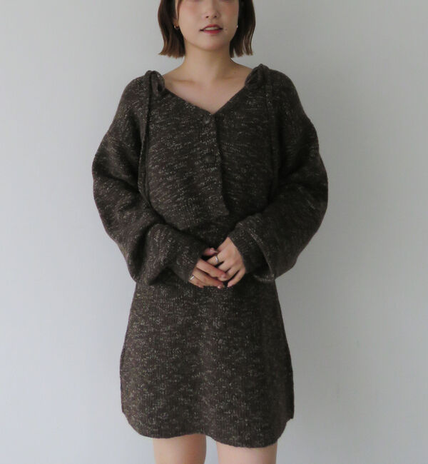 archives「肩リボンニットチュニックアンサンブル」|チュニック|BROWN