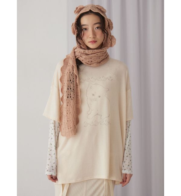 merry jenny「cat ribbonレイヤードロンT」|Tシャツ・カットソー|
