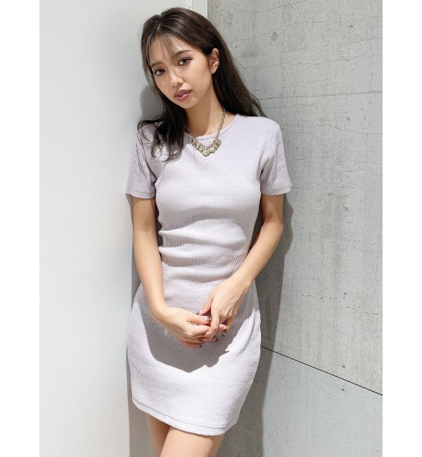 GYDA「WAIST OPEN 2WAYテレコワンピース」|ワンピース|