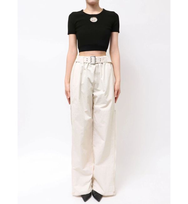 GYDA「SIDE ZIPメッシュスリットパンツ」|その他|