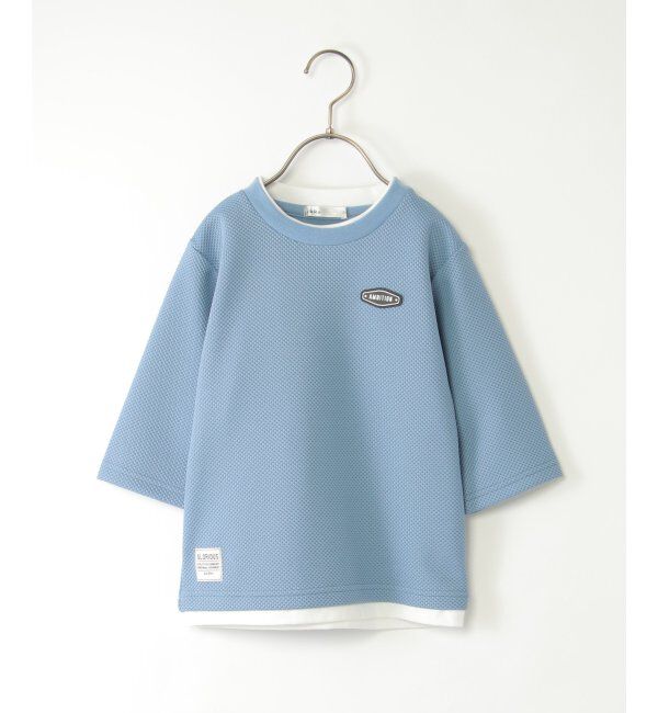 ikka kids「【親子おそろい】パイナップルレイヤード7分袖Tシャツ（120~160cm）」|Tシャツ・カットソー|ブルー