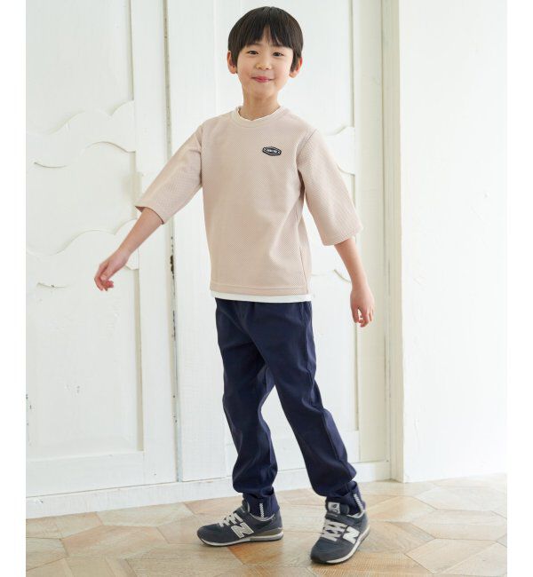 ikka kids「【親子おそろい】パイナップルレイヤード7分袖Tシャツ（120~160cm）」|Tシャツ・カットソー|