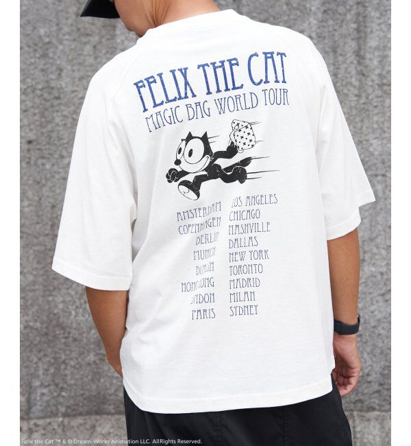 VENCE share style「&rdquo;Felix the cat&rdquo; フィリックス・ザ・キャット / ラグランTシャツ」|Tシャツ・カットソー|オフホワイト