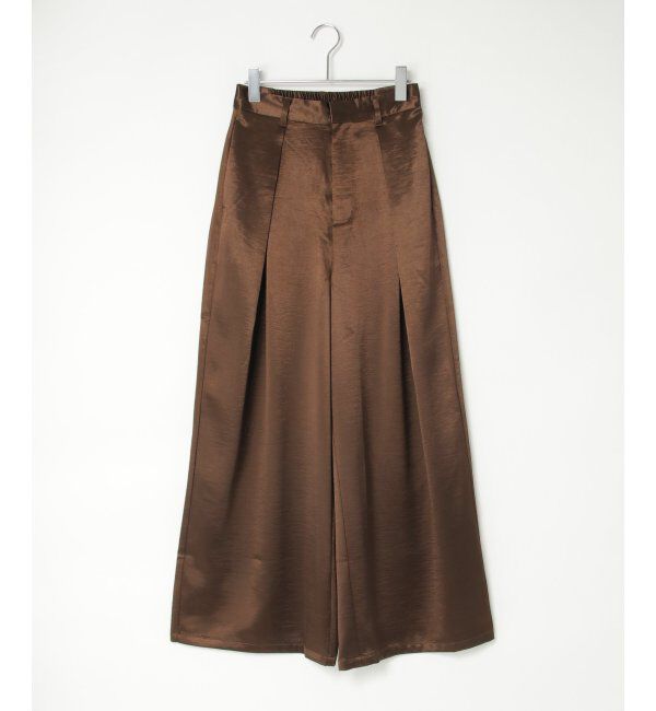 VENCE share style「サテンタックワイドパンツ」|デニム|