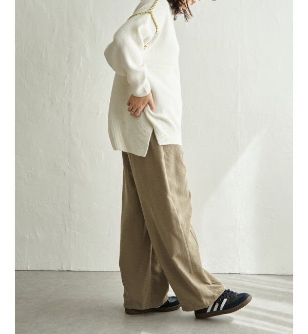 VENCE share style「配色ハンドステッチプルオーバー」|ニット・セーター|