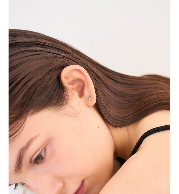 ete「K10YG フラワー ピアス」|ピアス|