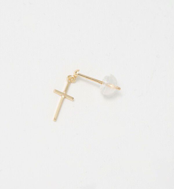 BEAUTY&YOUTH UNITED ARROWS「K10 クロス ピアス」|ピアス|