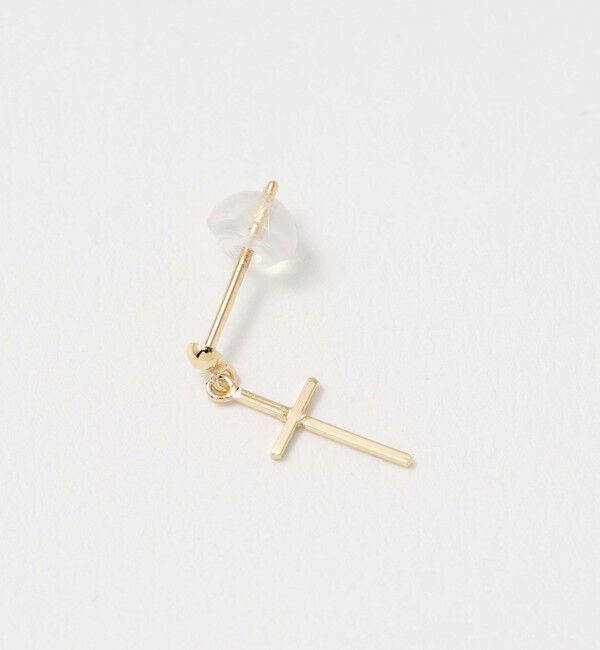 BEAUTY&YOUTH UNITED ARROWS「K10 クロス ピアス」|ピアス|