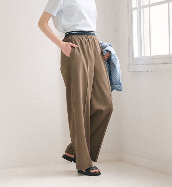 BEAUTY&YOUTH UNITED ARROWS「ラインゴム ワイドパンツ ウォッシャブル 防シワ」|その他|