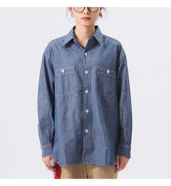 BEAMSBOY「【別注】BUZZ RICKSON'S / シャンブレー ロングスリーブ シャツ」|シャツ・ブラウス|