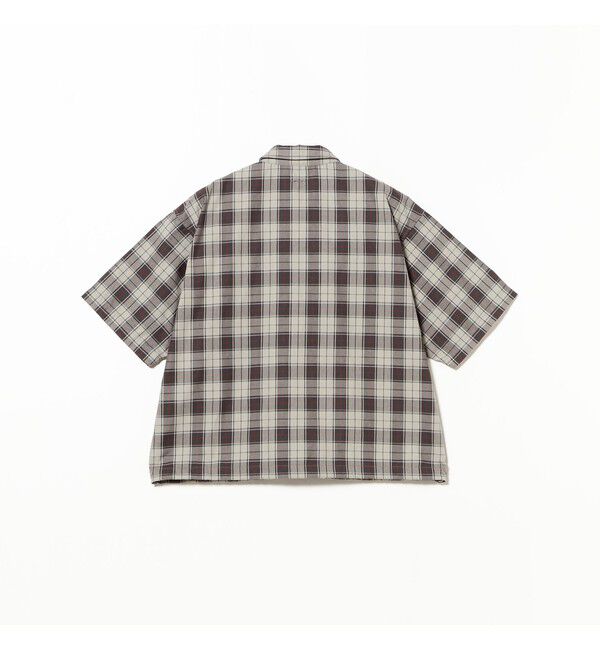 BEAMS「ワイドフィット チェック ジップシャツ」|シャツ・ブラウス|