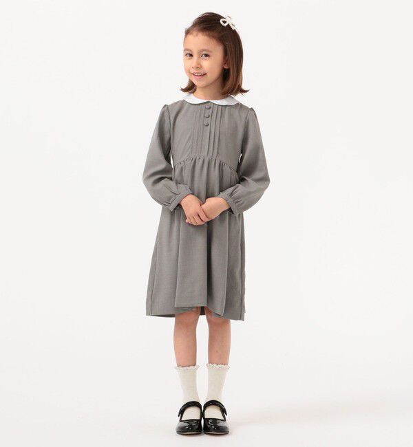 SHIPS KIDS「SHIPS KIDS:100～130cm /セレモニー ピンタック ツイル ワンピース」|ワンピース|