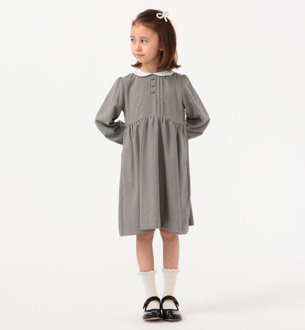 SHIPS KIDS「SHIPS KIDS:100～130cm /セレモニー ピンタック ツイル ワンピース」|ワンピース|