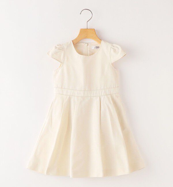 SHIPS KIDS「SHIPS KIDS:110～130cm / セレモニー グログラン 半袖 ワンピース」|ワンピース|ベージュ