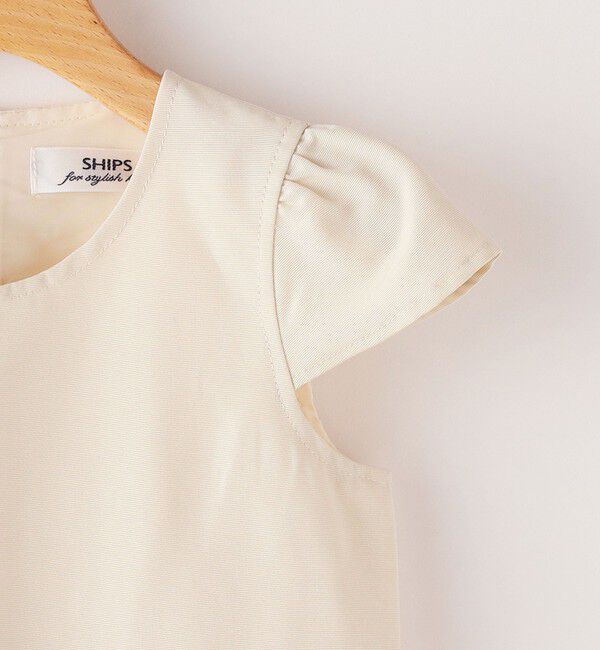 SHIPS KIDS「SHIPS KIDS:110～130cm / セレモニー グログラン 半袖 ワンピース」|ワンピース|