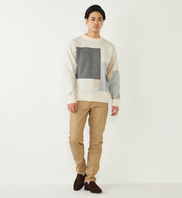 SHIPS Colors 「SHIPS Colors:〈洗濯機可能〉総柄 ジャカード ニット」|ニット・セーター|