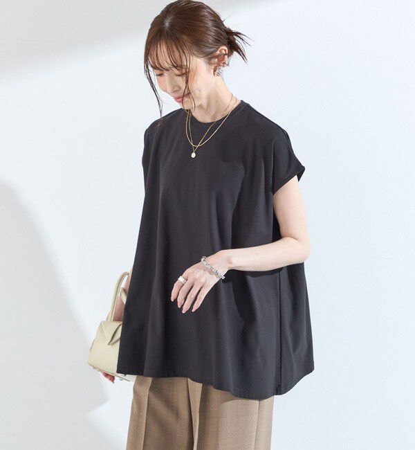 SHIPS Colors 「《予約》SHIPS Colors:〈接触冷感・手洗い可能〉クールタッチ シアー フレア Tシャツ◆」|Tシャツ・カットソー|