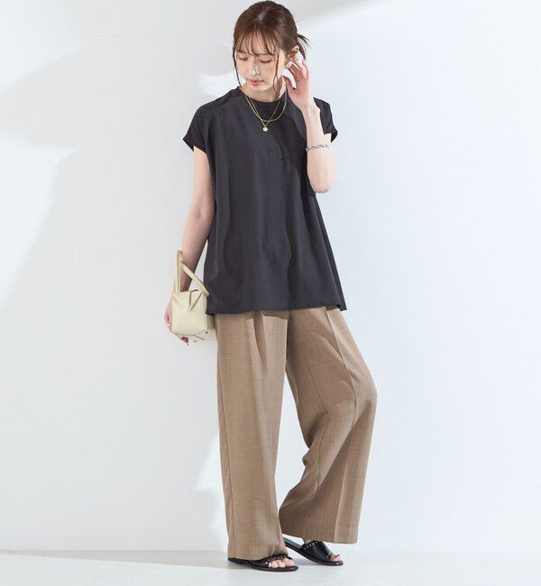 SHIPS Colors 「《予約》SHIPS Colors:〈接触冷感・手洗い可能〉クールタッチ シアー フレア Tシャツ◆」|Tシャツ・カットソー|