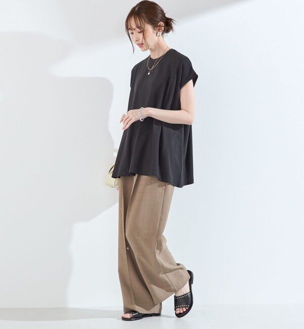 SHIPS Colors 「《予約》SHIPS Colors:〈接触冷感・手洗い可能〉クールタッチ シアー フレア Tシャツ◆」|Tシャツ・カットソー|