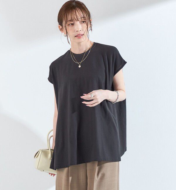 SHIPS Colors 「《予約》SHIPS Colors:〈接触冷感・手洗い可能〉クールタッチ シアー フレア Tシャツ◆」|Tシャツ・カットソー|