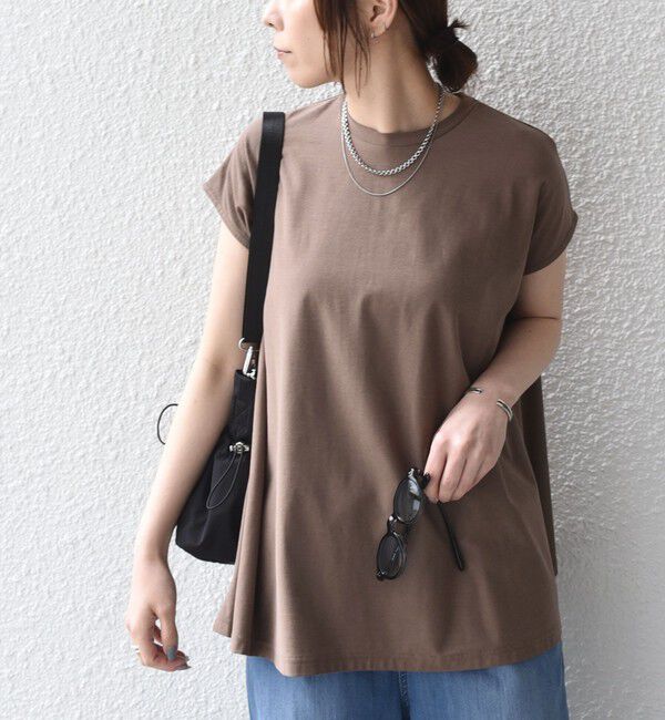 SHIPS Colors 「《予約》SHIPS Colors:〈接触冷感・手洗い可能〉クールタッチ シアー フレア Tシャツ◆」|Tシャツ・カットソー|