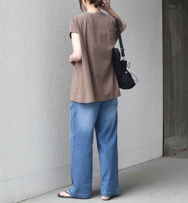 SHIPS Colors 「《予約》SHIPS Colors:〈接触冷感・手洗い可能〉クールタッチ シアー フレア Tシャツ◆」|Tシャツ・カットソー|
