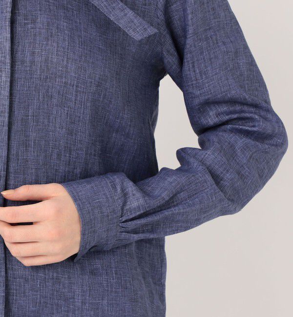 TOMORROWLAND BUYING WEAR「BOURRIENNE PASTEL リネン ラッフルカラーシャツ」|シャツ・ブラウス|