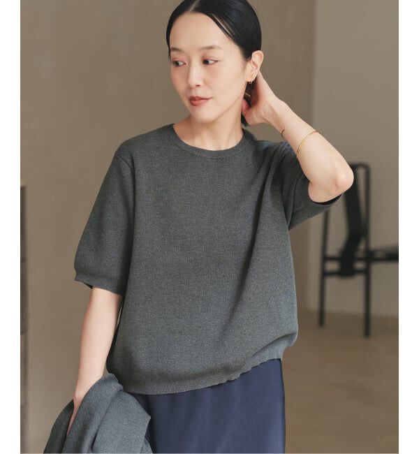 Plage「《WEB限定追加》compact プルオーバー」|ニット・セーター|グレー