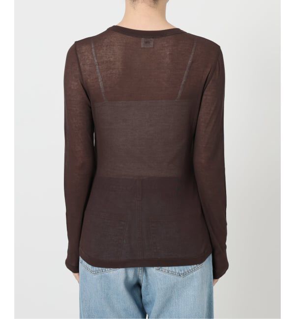 IENA LA BOUCLE「《追加》IENA LA BOUCLE 水撚りガスフライスクルーロングTシャツ」|Tシャツ・カットソー|