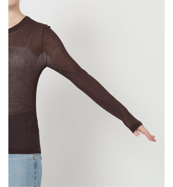 IENA LA BOUCLE「《追加》IENA LA BOUCLE 水撚りガスフライスクルーロングTシャツ」|Tシャツ・カットソー|