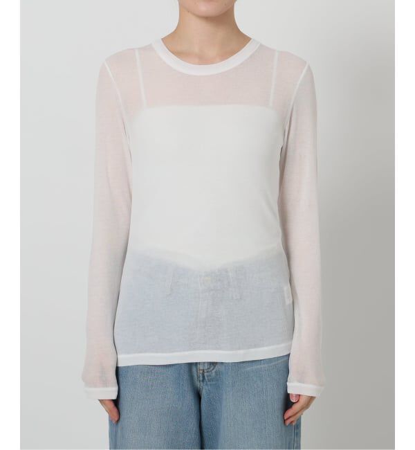 IENA LA BOUCLE「《追加》IENA LA BOUCLE 水撚りガスフライスクルーロングTシャツ」|Tシャツ・カットソー|