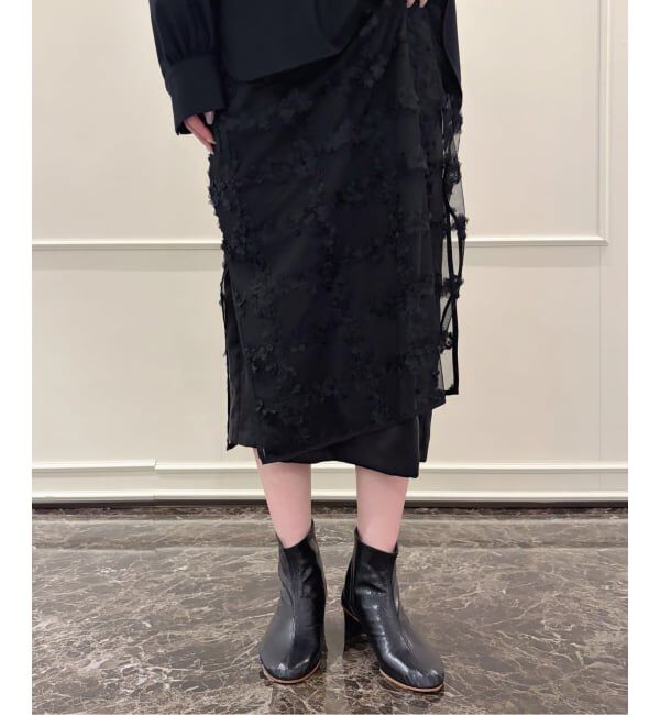 IENA LA BOUCLE「BAUM UND PFERDGARTEN/バウム ウンド ヘルガーデン fancy organza ドレス」|ワンピース|ブラック