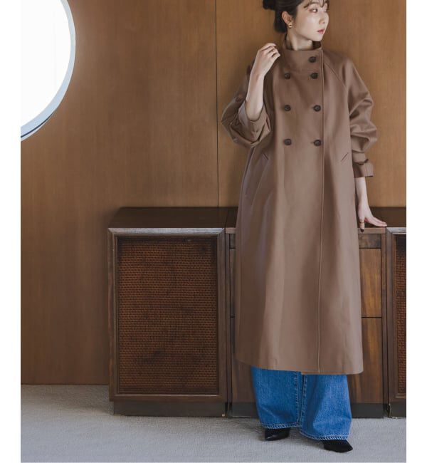 NOBLE「コットンダブルクロスハイネックロングコート」|その他|