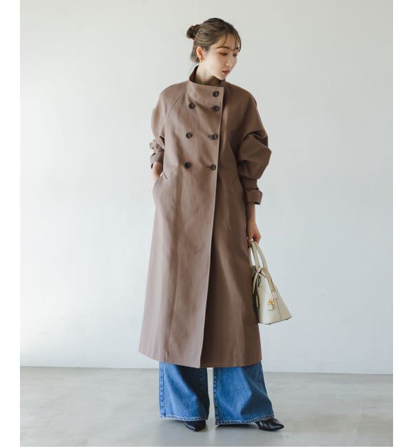 NOBLE「コットンダブルクロスハイネックロングコート」|その他|