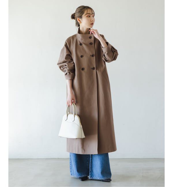 NOBLE「コットンダブルクロスハイネックロングコート」|その他|