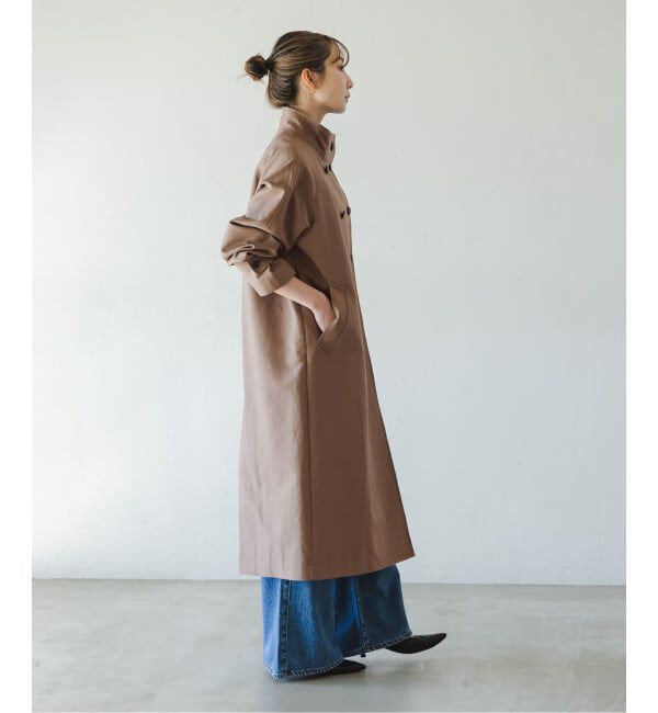 NOBLE「コットンダブルクロスハイネックロングコート」|その他|