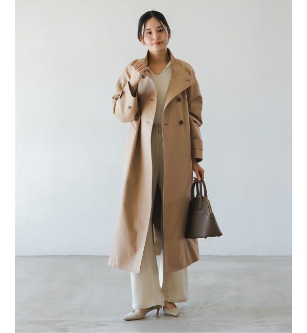 NOBLE「コットンダブルクロスハイネックロングコート」|その他|