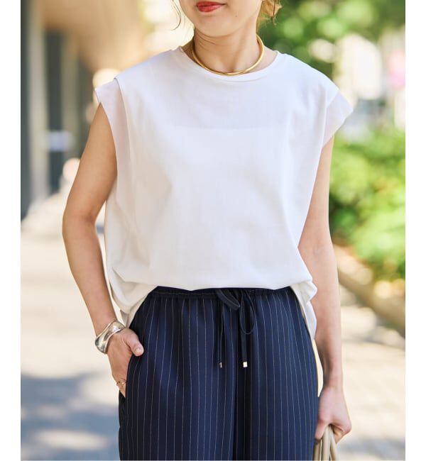 Spick and Span「オーガンジーコンビルーズプルオーバー」|Tシャツ・カットソー|