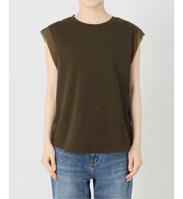 Spick and Span「オーガンジーコンビルーズプルオーバー」|Tシャツ・カットソー|
