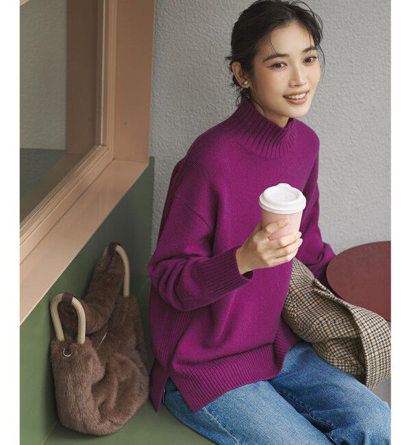 23区「【見上愛さんコラボカラー/Oggi掲載】カシミヤブレンド ハイネック ニット」|ニット・セーター|[見上愛さんｺ