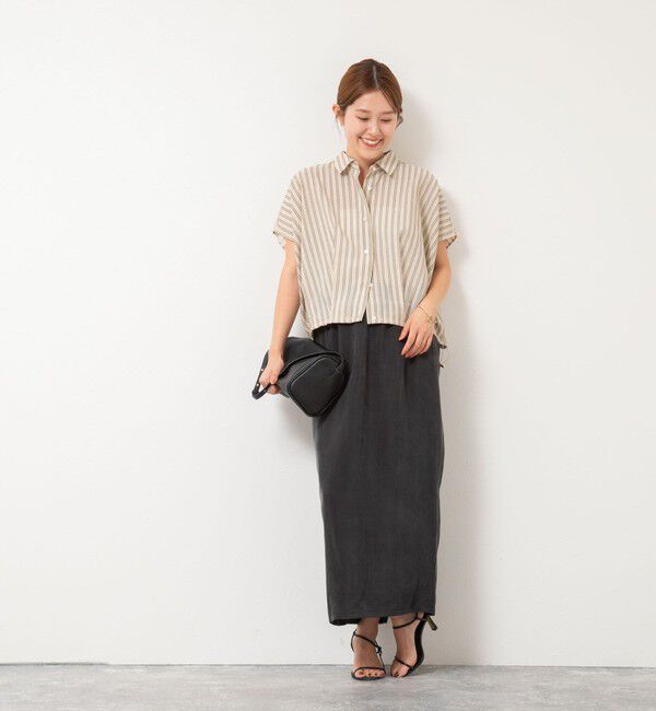 NOLLEY'S「《セットアップ対応》ウォッシャブルシルキーキュプライージースカート」|スカート|