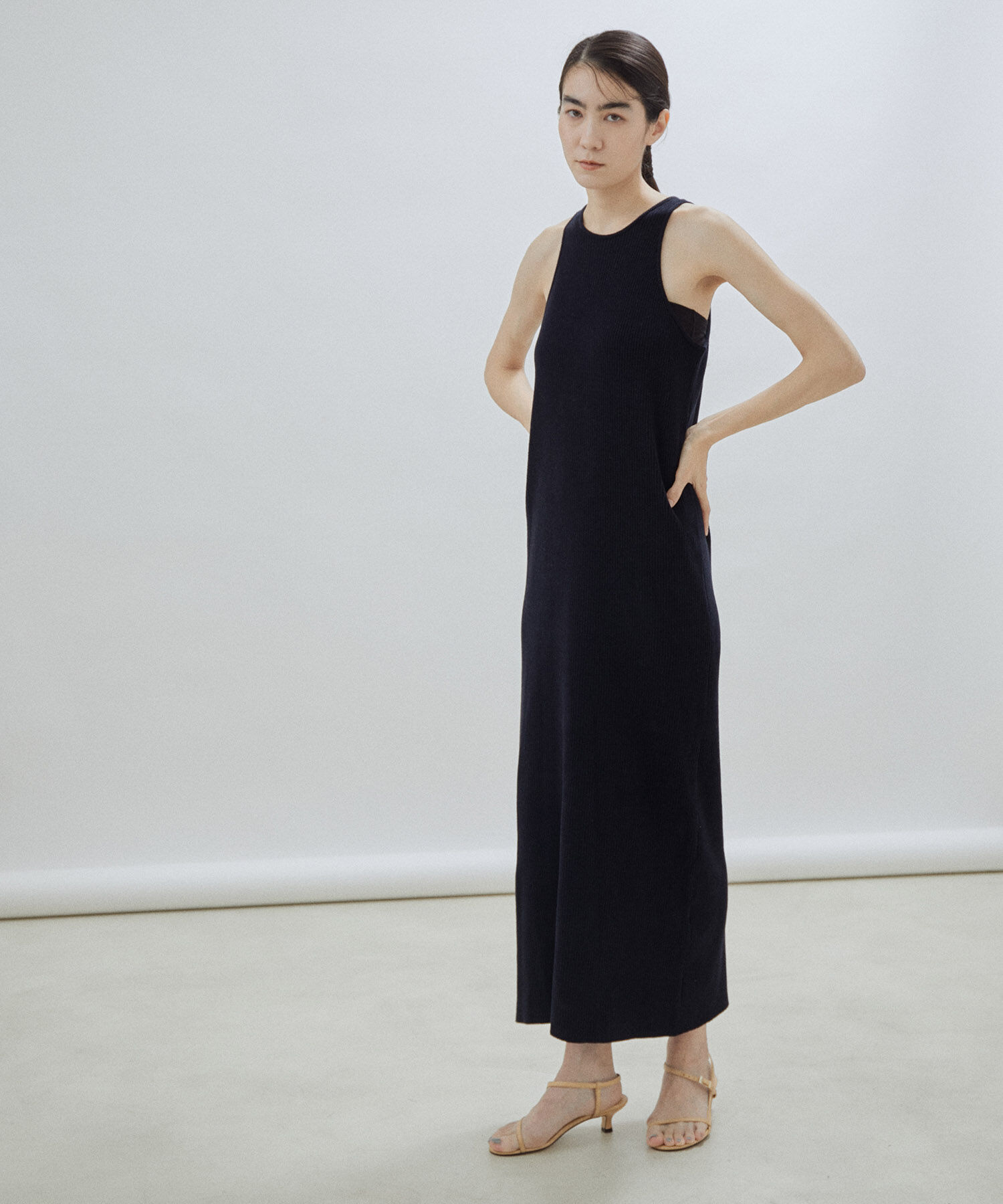 SALON adam et rope'「【オーガニックコットン】ノースリーブワンピース-CreamyCotton /クリーミーコットン-」|ワンピース|