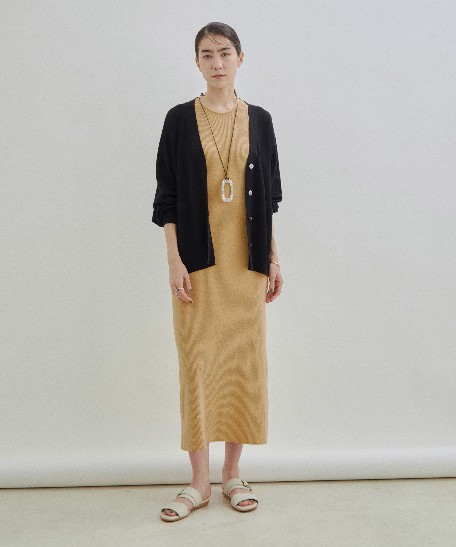 SALON adam et rope'「【オーガニックコットン】ノースリーブワンピース-CreamyCotton /クリーミーコットン-」|ワンピース|