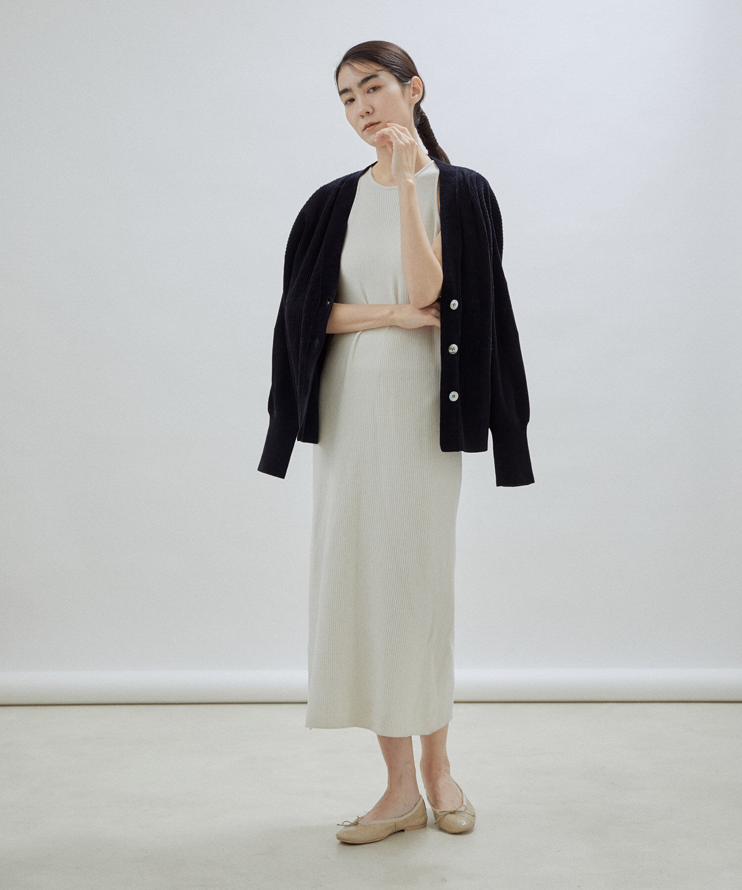 SALON adam et rope'「【オーガニックコットン】ノースリーブワンピース-CreamyCotton /クリーミーコットン-」|ワンピース|