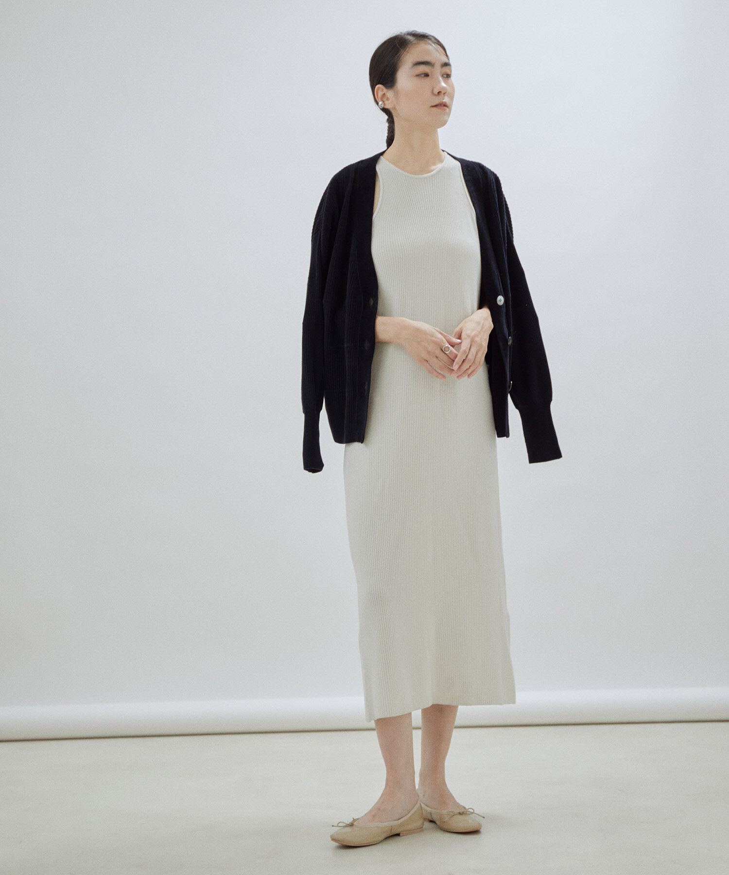 SALON adam et rope'「【オーガニックコットン】ノースリーブワンピース-CreamyCotton /クリーミーコットン-」|ワンピース|